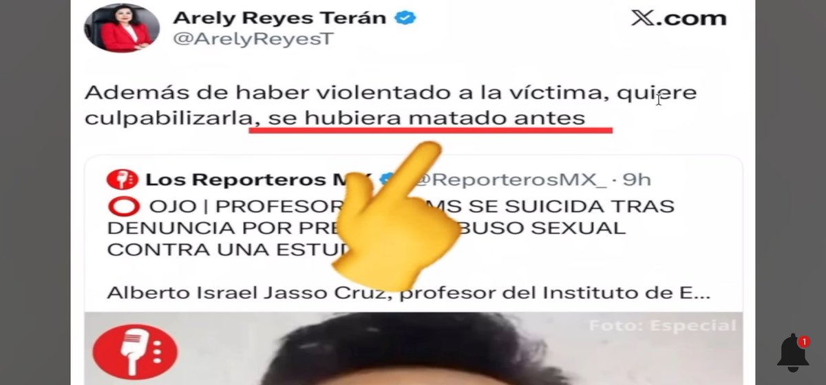 FelixPuga7's tweet photo. @ArelyReyesT @paezvarela Por ministros como tu el decidió quitace la vida por que en donde queda la presunción de inocencia dan ganas de mentarle su madre por pe rra espero que vea el video de la niña confesando que fue un invento eso la deja mal parada pen deja https://t.co/FL9S6HXkJG