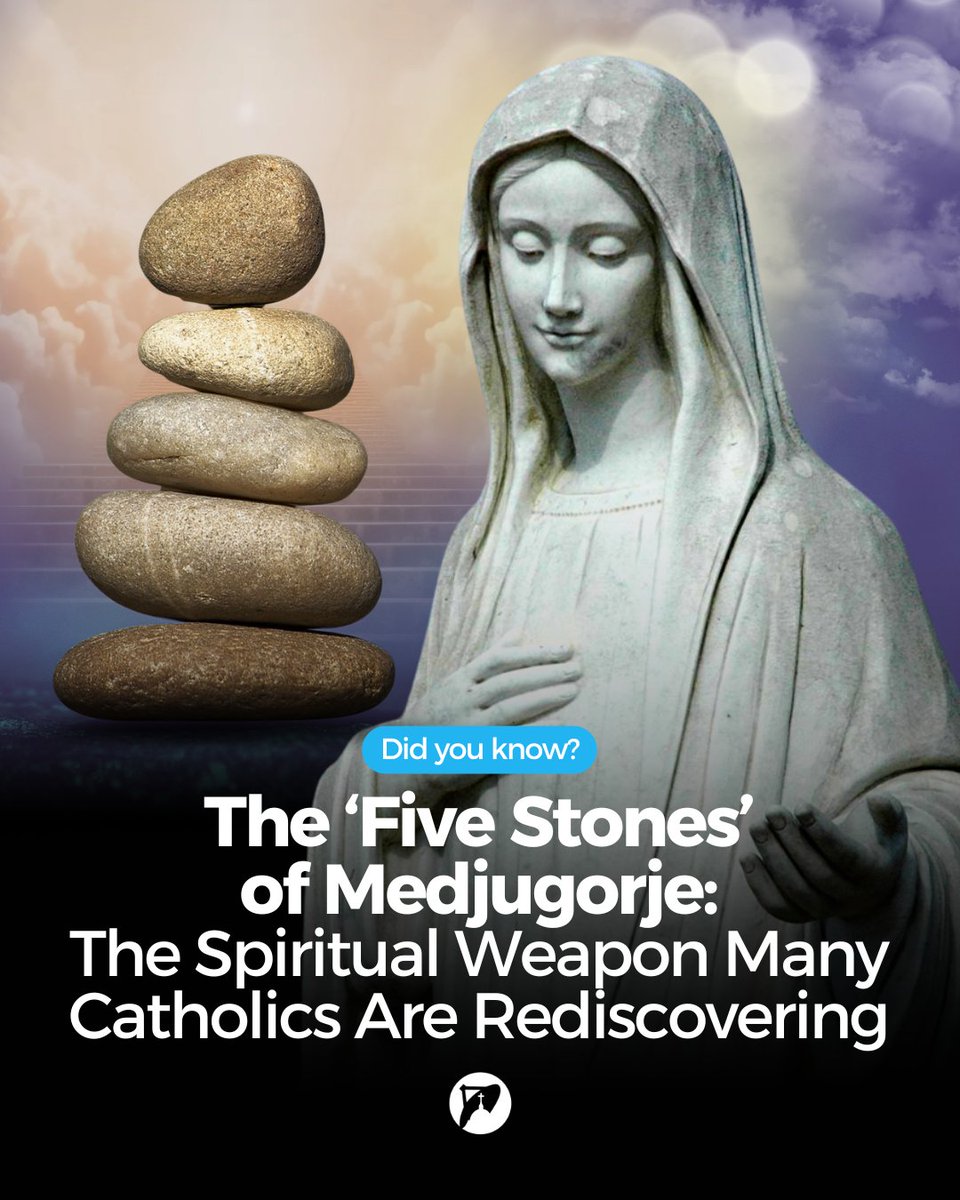 Church_POP's tweet photo. Before dawn, the world woke up to heartbreaking images from Medjugorje: statues of Our Lady defaced with black paint and blasphemous graffiti, and the outdoor altar of St. James Church set on fire just days before the annual youth festival. Local authorities say multiple Marian shrines were targeted in a coordinated attack, including Apparition Hill (Podbrdo) and areas near the Blue Cross, leaving many pilgrims shocked and deeply hurt.

Yet in the face of this violence, the parish of Medjugorje and many Catholics around the world are returning to the very heart of its message: prayer, fasting, conversion, and forgiveness. Priests connected with Medjugorje often summarize this spirituality into five simple but powerful practices—popularly called the “five stones,” recalling David’s battle against Goliath. Just as David chose five smooth stones to face a giant, many believers see these five spiritual “weapons” as God’s way of equipping them for the giants of our time.

These “five stones” are:

- Daily prayer, especially the Rosary
- Fasting, typically on Wednesdays and Fridays
- Daily reading of Sacred Scripture
- Monthly confession
- Frequent participation in the Eucharist

Far from being something “new,” these are classic, deeply Catholic practices—yet countless pilgrims say they rediscover them in a fresh way at Medjugorje, especially through long confession lines and intense Eucharistic devotion. Many testify that when they begin to live these five stones seriously, their faith comes alive: prayer deepens, love for the Mass grows, and real conversion of heart begins.

Now, after the recent acts of desecration, these humble “stones” take on an even more concrete meaning. The parish has explicitly called the faithful not to respond with hatred, but with “prayer, fasting, and forgiveness,” turning spiritual weapons against evil rather than people. In a world overwhelmed by noise, anger, and spiritual confusion, the five stones of Medjugorje stand out as a simple, concrete path back to God—and a powerful way to pray for peace, reparation, and healing for this wounded shrine.

More : https://t.co/FgcwwzXa8O