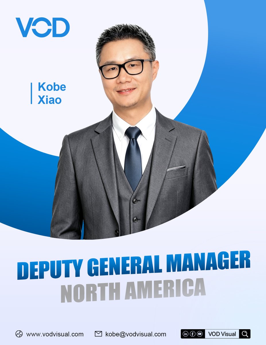 VOD__Visual's tweet photo. Welcome to the team, Kobe Xiao! 🎉

Kobe joins VOD Visual as Deputy General Manager, North America. With strong ProAV roots (ex-Absen), he’ll lead our team to conquer new heights in NA! 🤝🚀

#VODVisual #WelcomeToTheTeam #ProAV #LEDDisplay https://t.co/E6cHBnQ2u2
