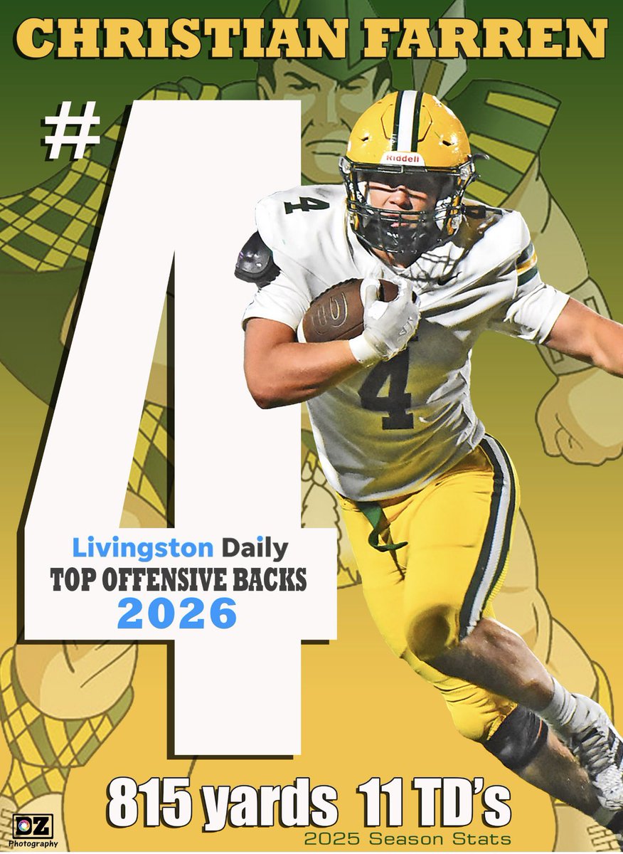 FootballHowell's tweet photo. Congratulations to Bryce, Christian and Jack for being named in the Top 5 county running backs for the upcoming season according to the Livingston Daily!
#HHF 💚💛
#LoadedBackfield 💪 
~ 📸 by Dan Zeppa, Elli King and @ArrickSports for the Livingston Daily https://t.co/s1ZmRUGsfb
