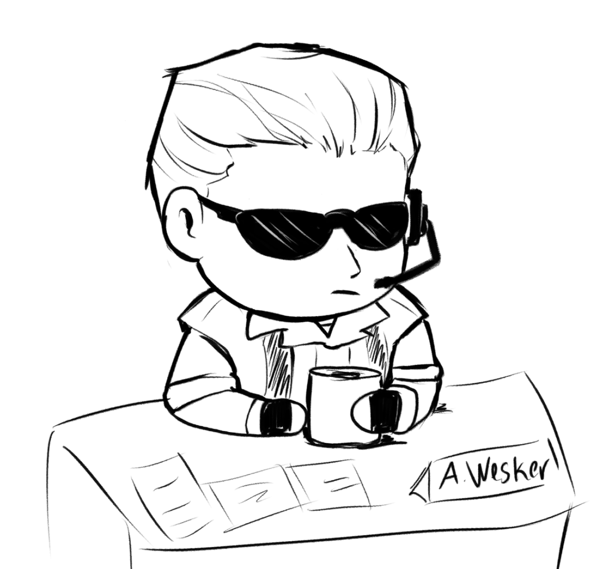 Mimisker's tweet photo. I will be posting more art soon😊, I'm trying to study a bit more of Resident Evil characters since I finally got the courage to draw them for the first time https://t.co/94zxfvnSDc