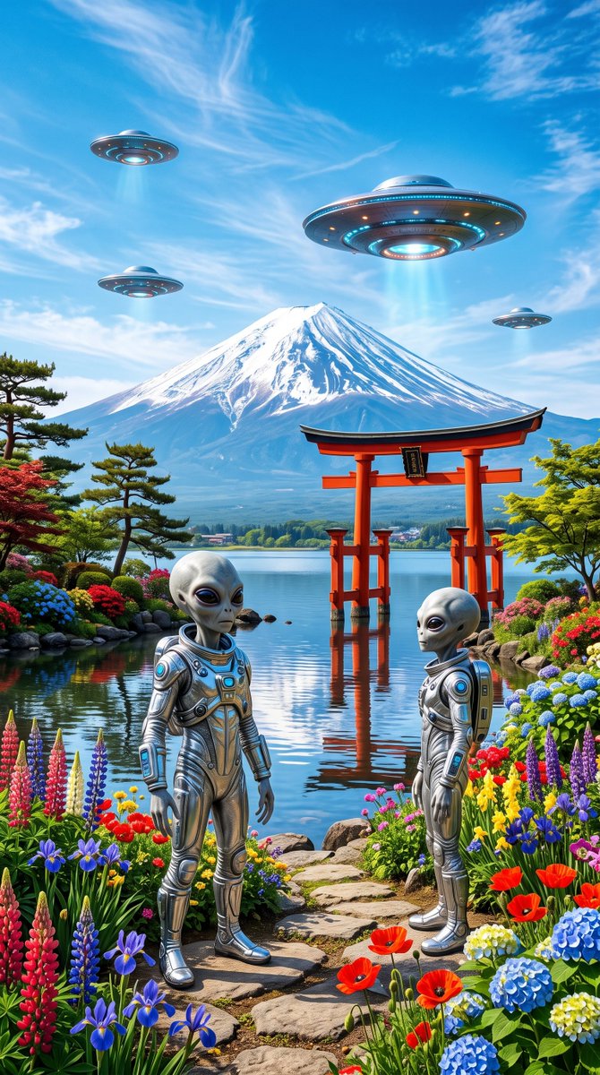 HeraldoJacques1's tweet photo. Alien Art (Arte Alienígena)
Art: Heraldo Jacques
#Alien #Aliens #Ufo #Ufos #Grey #Greys #FlyingSaucer #DiscoVoador #MountFuji #Fuji #MonteFuji #Japan #Japao #AlienArt #ArteAlien #AI #IA #IAArt https://t.co/bMCAMqsGEF