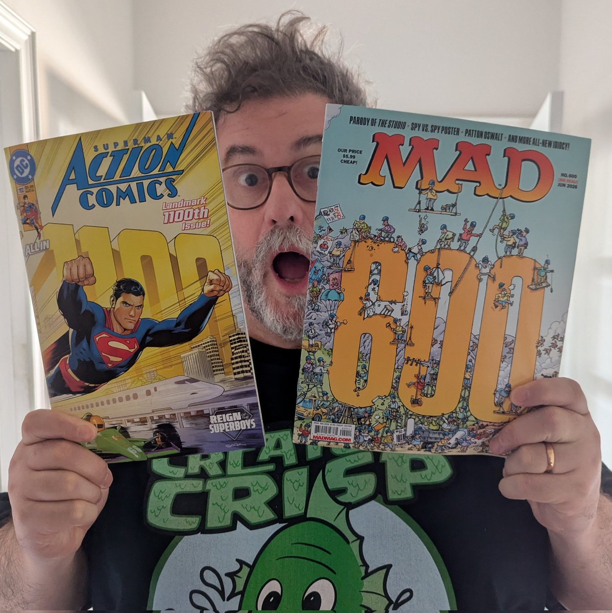 portolandia's tweet photo. Milestone editions: Action Comics #1100 &amp; MAD #600 wraparound covers https://t.co/Oo8obJbgBC