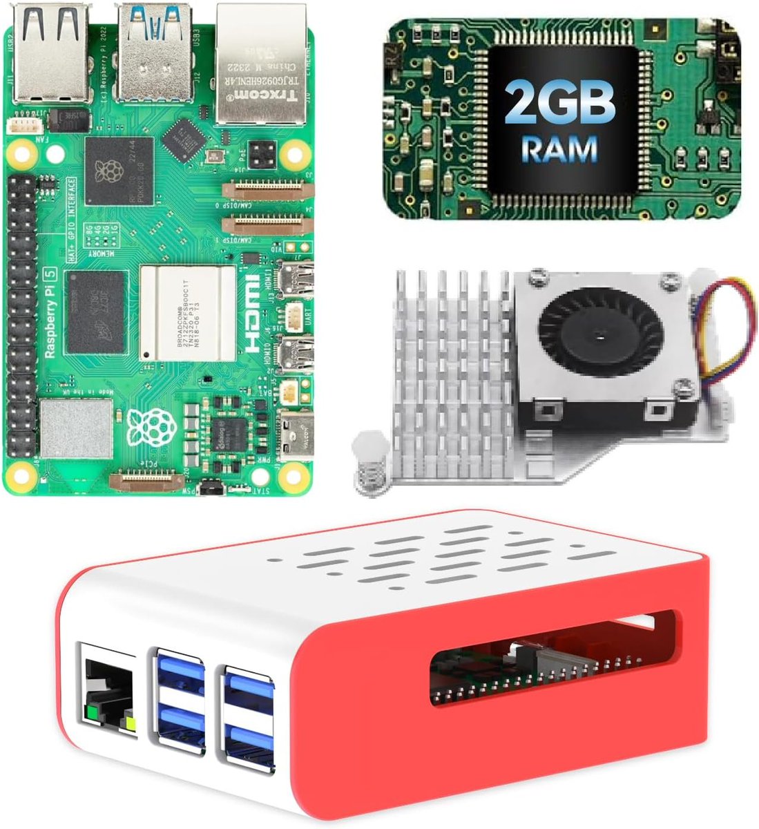 ebokify's tweet photo. Basic kit for Raspberry Pi 5 2GB RAM Includes Active Cooler and Pi5 Case
🏪 Get Now: https://t.co/oDOPTORdCi
#RaspberryPi5 🍓 | #StarterKit 📦 | #RaspberryPi 🚀 | #ActiveCooler 🌬️ | #PiCase 🛡️ https://t.co/0GCh2kjtsf