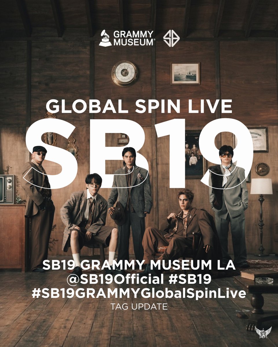 SB19_KENph's tweet photo. [🏷] TAG UPDATE

Join SB19 for an exclusive performance and discussion as part of the GRAMMY Museum's Global Spin series, celebrating global music and culture! 🇵🇭

SB19 GRAMMY MUSEUM LA
@SB19Official #SB19
#SB19GRAMMYGlobalSpinLive https://t.co/ELr0EjNiiL