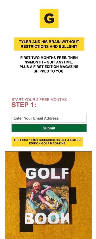 OddFuturePage's tweet photo. 8 years ago today; the 'GOLF Media' app was officially discontinued.

GOLF Media was active for 3 years. (2015 - 2018) https://t.co/70JXwVimaL