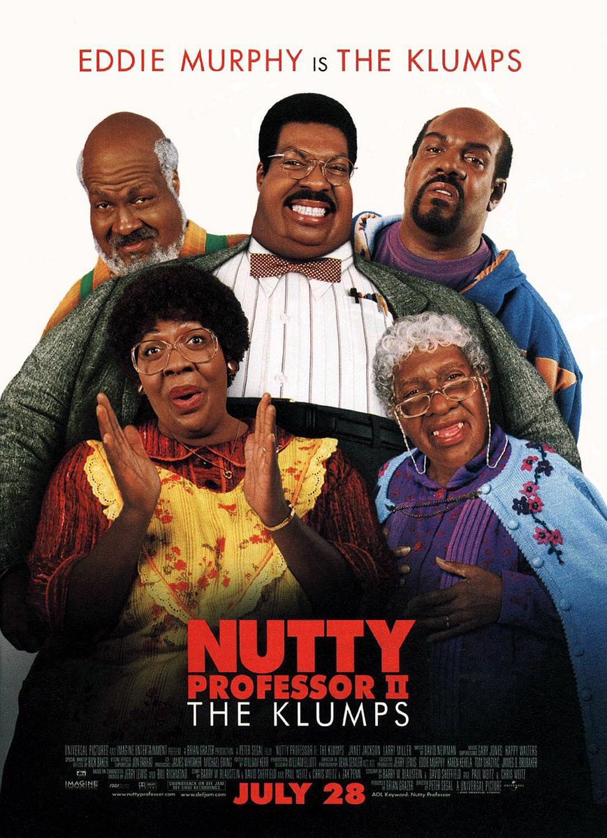 FilmNewsNos's tweet photo. 🎬MOVIE HISTORY: 26 years ago today, July 28, 2000, the movie ‘Nutty Professor II: The Klumps’ opened in theaters!
#EddieMurphy #JanetJackson #LarryMiller #JohnAles #RichardGant #AnnaMariaHorsford #MelindaMcGraw #JamalMixon #WandaSykes #FredaPayne #NikkiCox #ChrisElliott https://t.co/aowL3pjhEe