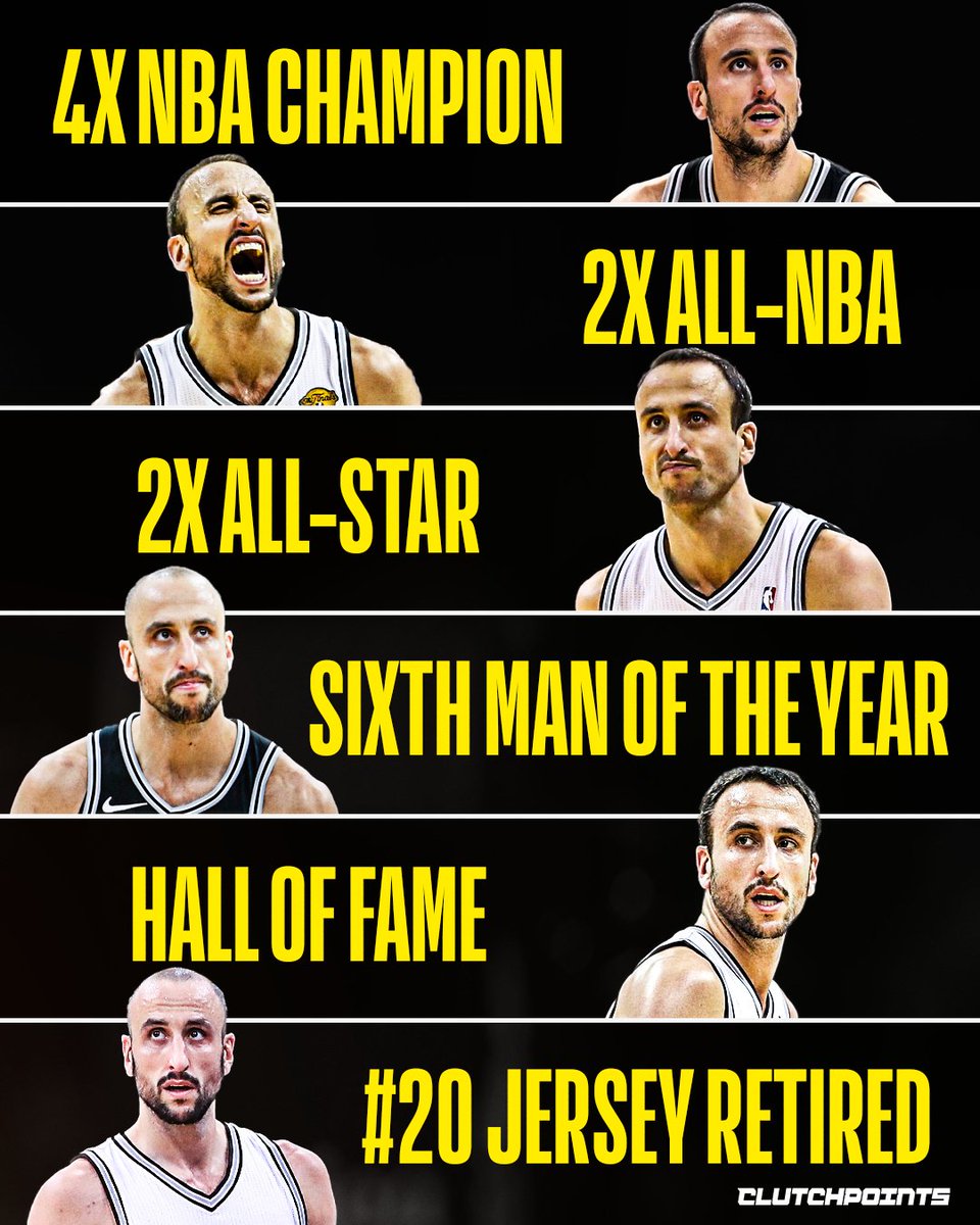 SpursNationCP's tweet photo. Happy 49th Birthday to Spurs legend Manu Ginobili! 🎉

One of the greatest winners and most beloved players in franchise history.

Here's to an unforgettable career and an even greater legacy. 🖤🤍 https://t.co/oTlUV6UHvM