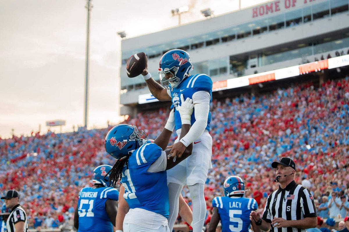 willthomascfb's tweet photo. My mind starting bouncing around after the tweet I just posted re: Florida v Ole Miss, and I discovered a chaos scenario. Now I don't predict this actually happening so don't yell at me...

But there are universes where Ole Miss is 1-3 heading into their bye week.

Open with Louisville in Nashville. LVille certainly isn't a BAD team, Brohm is a proven HC, and we've seen crazier things happen in week 1 before.

Then the two conference games against LSU and Florida after their bunny in week 2. Both the Tigers and the Gators have the firepower to win those games respectively.

So what is the discourse like if things bottom out like that through the first 28 days? Does Pete Golding get turned on? Is the offense really that much worse without Lane and Weis?

Once again, I have OM being 3-1 through 4 games as my official prediction. But the possibilities are endless...