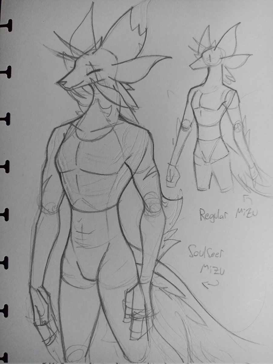 Da_Waffle_Demon's tweet photo. Just an anthro mizutsune base model sketch I guess, trying to make soulseer body a bit bulkier than regular mizu https://t.co/8QFuD89QIL