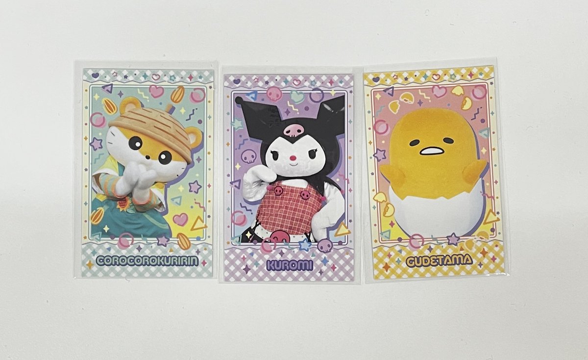 hasa_sanrio's tweet photo. 【交換】キャラポトレ サンリオキャラクターズ ライブキャラクターver.4

譲：コロコロクリリン、クロミ、ぐでたま

求：けろっぴ、ばつ丸

郵送交換希望です。お気軽にお声がけください。
他にも交換あげてますので是非ご覧ください。
まとめての交換を優先させていただく場合がございます🙇‍♀️ https://t.co/a6bOG5pVLb