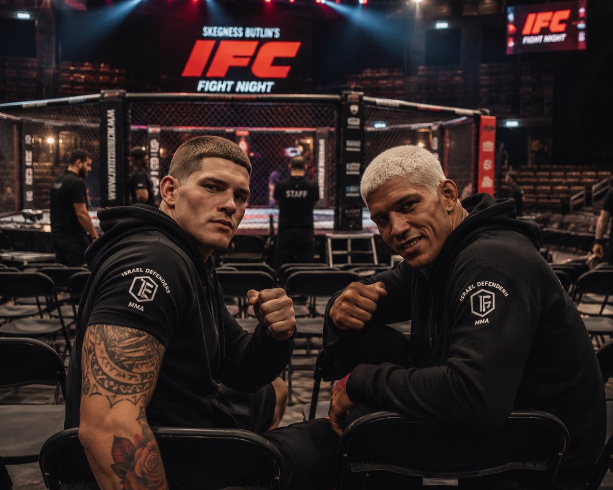 BasileusMMA's tweet photo. Me and @BJJIsland warming up our seats for #IFCSkeggyButlins tomorrow. Gonna be an insane event and i’ll be cheering for my boys. Tune in at IFC Network, and catch the future 145 champions 😜 https://t.co/5vlaJeO1qc