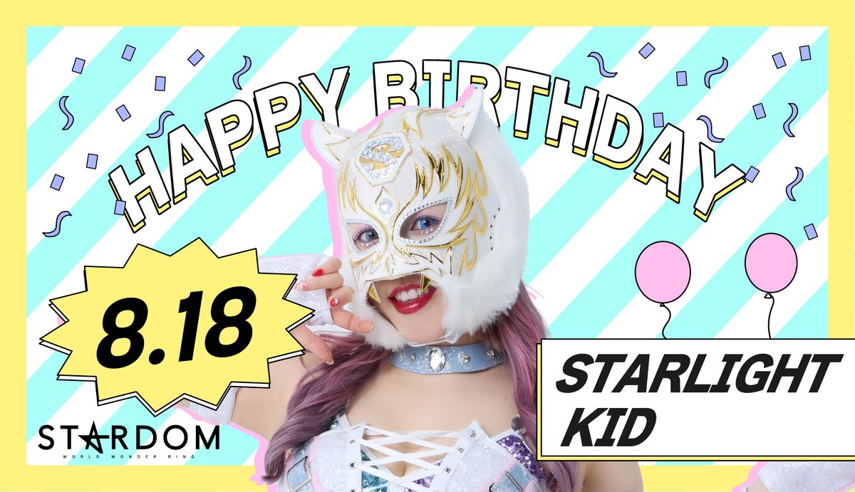 wwr_stardom's tweet photo. /／
Happy Birthday
STARLIGHT KID🐯💙
\＼

本日8月18日はスターライト・キッド選手の誕生日🎉
@StarLight_Kid11 

おめでとうございます😆 https://t.co/62Os6C09sl