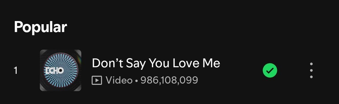 Yoon_kookie97's tweet photo. Don't Say You Love Me now  needs 13,891,901 streams to reach 1B on Spotify 😭 https://t.co/yaupPNqhCi