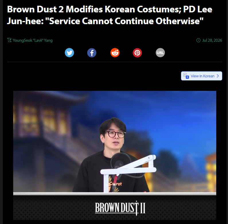 MadamSavvy's tweet photo. BrownDust 2 is now being censored in the home country of Korea. In a tragic "emergency broadcast", the lead creator came with an update. 

They are once again being forced to censor characters or else go EOS in Korea. 

What is being censored is large breasted women. Due to the use of suggestive fluids, "suggestive interactions" and "Certain body parts", the government is telling them it is either censor or go EOS in Korea. 

The global server is unaffected. But to be silenced and censored in your own home country for fiction is unforgivable. @BROWNDUST2_KR is a treasure of a game and unapologetic in its exploration of beautiful art. 

What a waste of time and tax payer dollars that there is any focus on the censorship of fiction. If they were violating some sort of marketing law, ok. But this game is for adults, marketed only to adults.