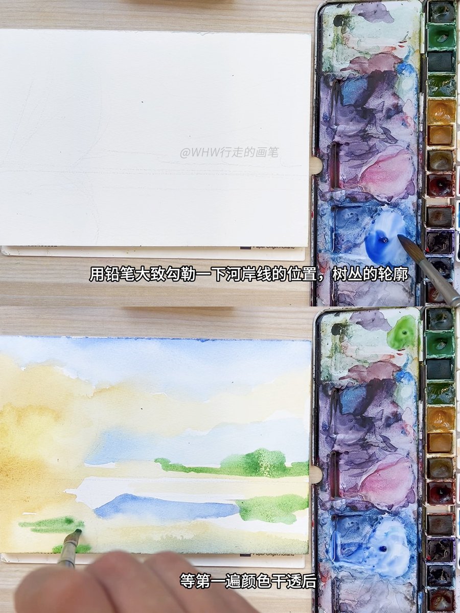 HuiMcelheny's tweet photo. Trying watercolor for the first time this weekend—no skill required, just messy fun and colorful experiments. Small joy, big mood. https://t.co/1t72S1cdmD