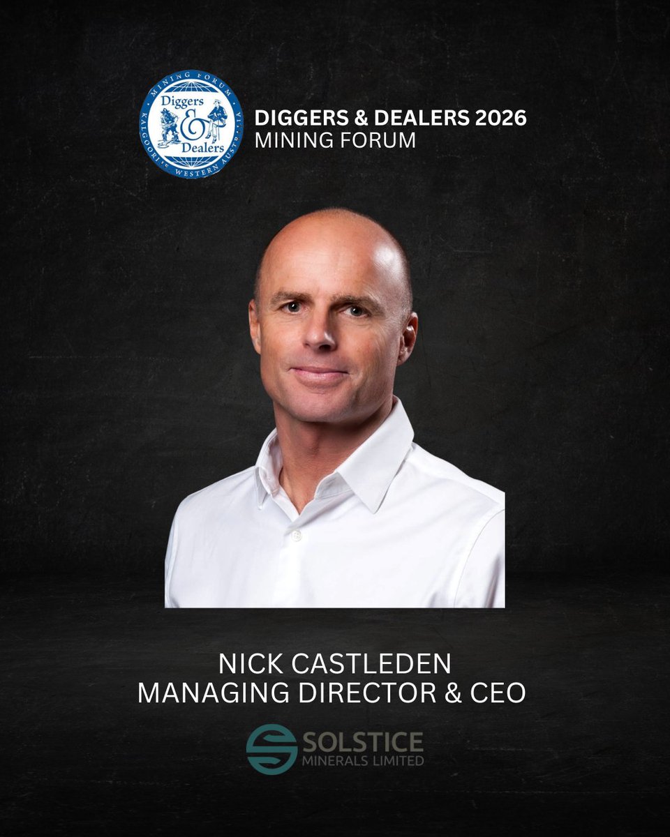 SolsticeMin's tweet photo. See you at @DiggersNDealers 2026 🙌 

We’re excited to be heading to Kalgoorlie from 3–5 August for one of Australia’s leading mining forums.  

Meet the team at Booth 64 and hear from our Managing Director and CEO, Nick Castledon, as he presents on Tuesday 4 August at 11:05am. https://t.co/Hq2Dnirzmv