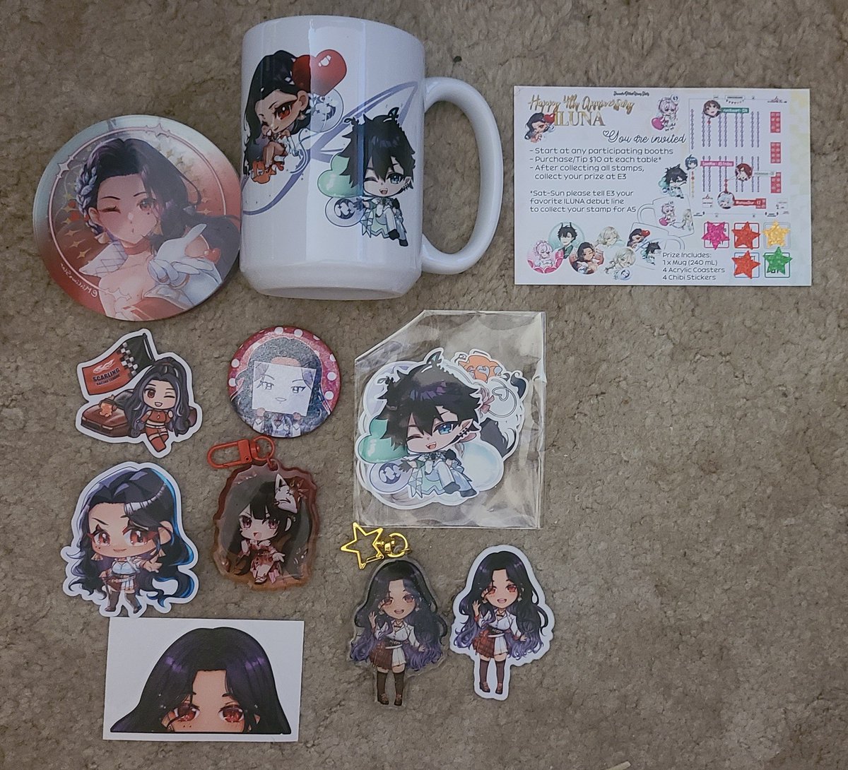 davidportnov's tweet photo. The Scarle merch must flow. Also did the Iluna Stamp Rally.
#Yonadump
#ILUN4 https://t.co/8rFEhFQpNq