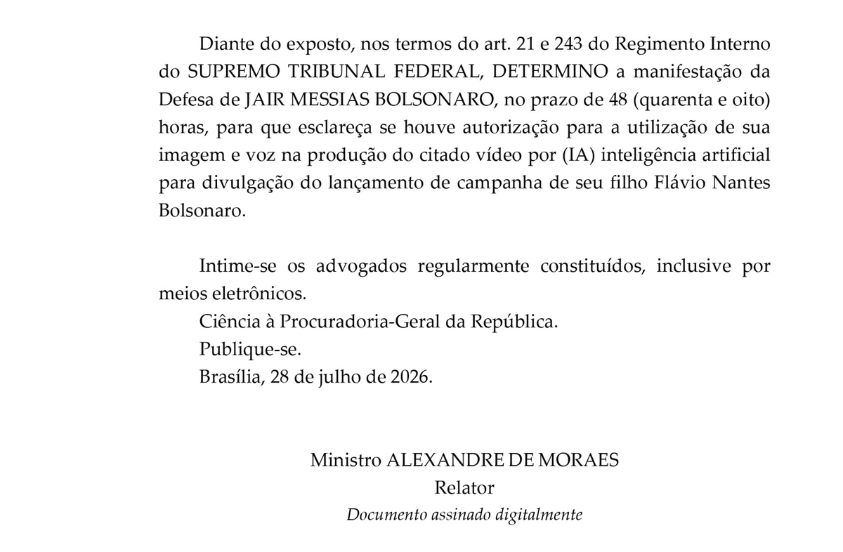 drpaulofaria22's tweet photo. Moraes só não é MAIS CANALHA por falta de espaço.

Veja a armadilha satânica que esse demônio fez no "despacho" endemoniado de agora pouco, e vejo dois cenários apocalípticos:

1. SE a defesa de Jair Bolsonaro confirmar que ele autorizou, vai acusá-lo de DESCUMPRIMENTO DE MEDIDAS CAUTELARES.

2. SE for negativa, ele vai para cima do Flávio Bolsonaro, juntamente com os asseclas do PT e seus satélites da ORCRIM, acusando de uso de "deep fake".

PSICOPATA à potência mil.

O Brasil não é para amadores.

E, certamente, o CAPIROTO quer interferir nas eleições.

VAI, DEMÔNIO!