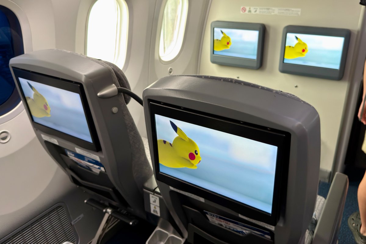 knaviation's tweet photo. The latest Pokemon Jet’s inaugural flight didn’t go as planned, with the aircraft having flown to Okinawa early in the morning instead of the originally scheduled Haneda-Fukuoka flight. https://t.co/DyUFf72w0e