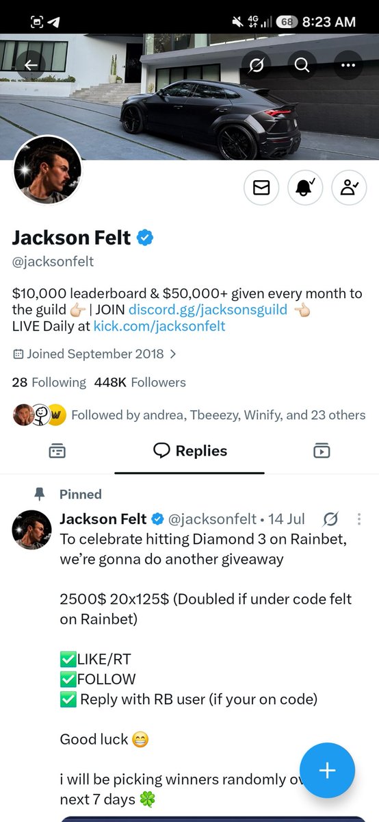 joydephi's tweet photo. @jacksonfelt under your code

id dephifelt
manifesting congrats notifications https://t.co/gmnuJKyHf7
