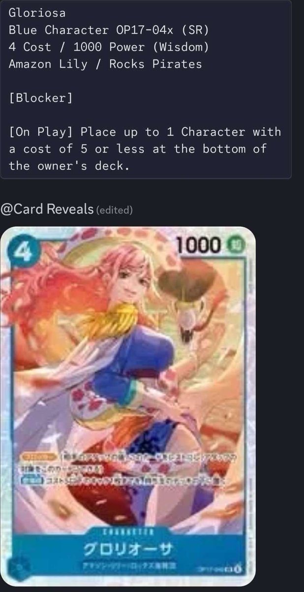 Wizfelisha's tweet photo. Looks like the rumors are true 😲

Rocks D. Xebec is going to be the Blue 6th Leader for OP-17! So excited!!!!! https://t.co/cTn40Y1ipF
