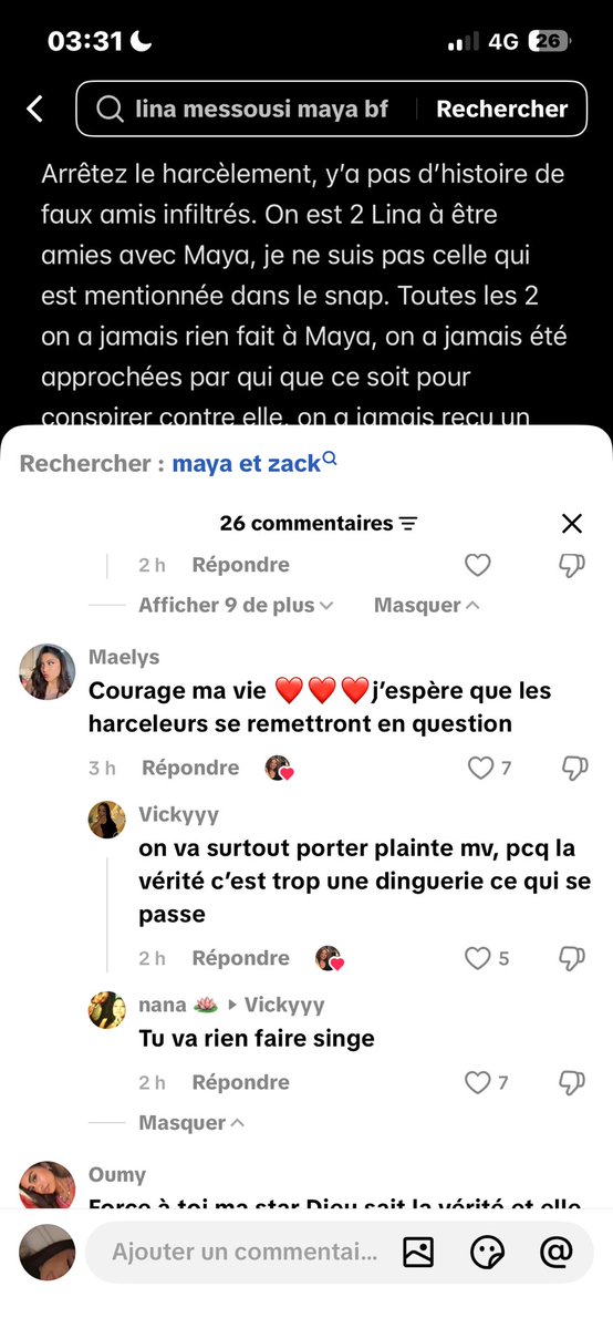 belluci_92's tweet photo. maelys.ami qui prend la défense de la complice bref free maya #mayabf #freemaya https://t.co/bKkLnA81Ls