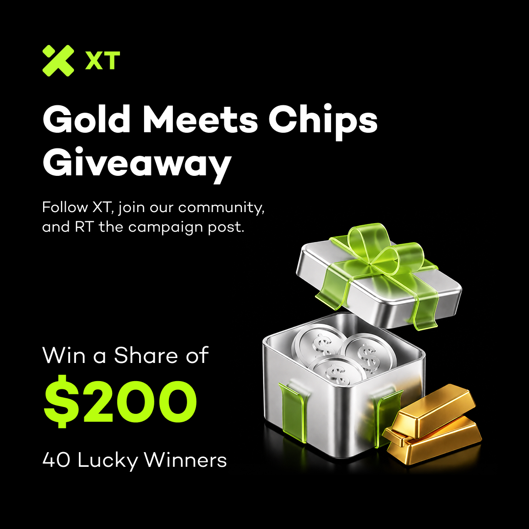 XTexchange's tweet photo. 🎉 Gold Meets Chips Giveaway is LIVE! 🚀 Want to win $200 Futures Trial Funds? 💰

Join now:
✅ Follow @XTexchange
✅ Join: https://t.co/XSWy7oxHIe
✅ RT the post: https://t.co/Q3hsQI6Itv
✅ Submit your XT UID

🎁 Complete the tasks and get a chance to share the rewards🔗 https://t.co/dce662ozEZ

#XTexchange #Giveaway #TradFi #Gold