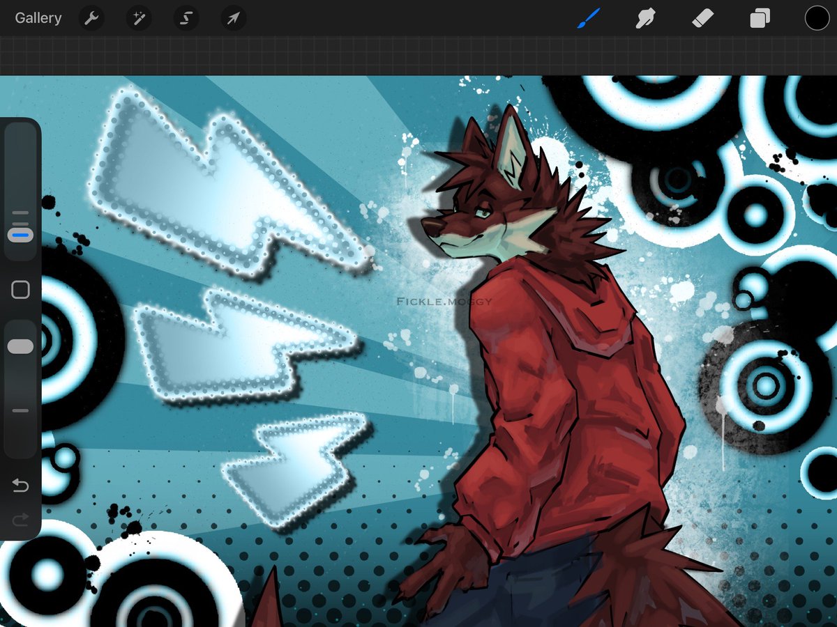 Ficklemoggy's tweet photo. Working on my last attack for ArtFight :(

#artfight2026 #teammystery #artfight #wip #furryart https://t.co/udyixX1kul