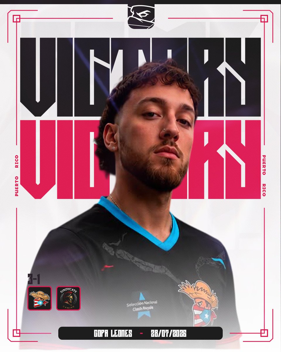 Seleccion_PUR's tweet photo. #VICTORIA 😎

¡Terminó la batalla y Puerto Rico suma una nueva victoria! 🇵🇷🔥

🦁 @CupLeonesLE
🆚 @SindycateG_cr
✅️ 3-1
🌟 @Chris19B [3-0] 🧹

Gran trabajo de todo el equipo para seguir sumando y demostrar el nivel de nuestra selección.

¡Seguimos adelante! 💪🇵🇷🔥 https://t.co/1S9c8CBgJ1