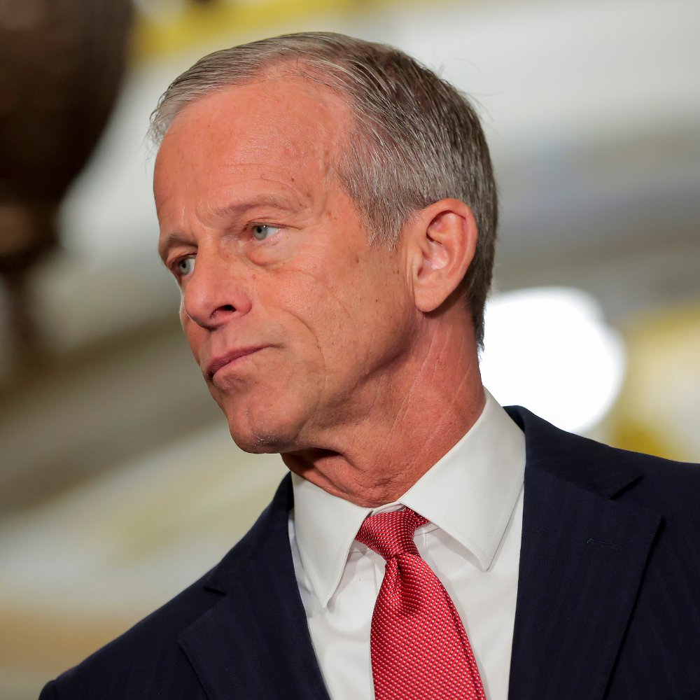 NEWSMAX's tweet photo. President Donald Trump and Senate Majority Leader John Thune are publicly at odds over whether the Senate should cancel its August recess to continue debating the SAVE America Act, legislation Trump says is needed to strengthen election integrity and help prevent voter fraud, according to a report. MORE: https://t.co/96ZhIoOUSF