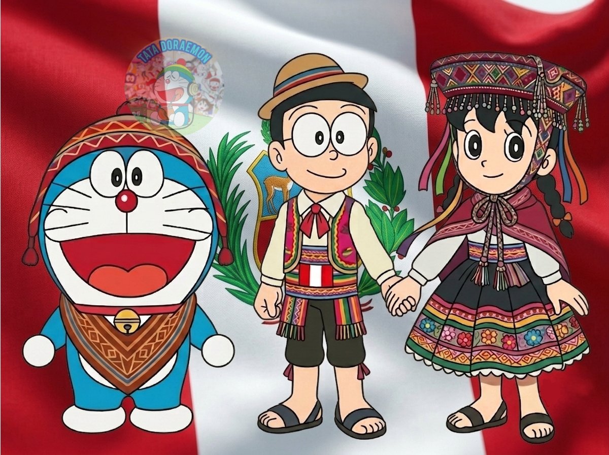 TataDoraemonSUB's tweet photo. PERÚ 🇵🇪

#perú #doraemon #nobita #shizuka #nobitashizuka #ドラえもん #のび太  #しずか #nobishizu https://t.co/invTl6BeNT