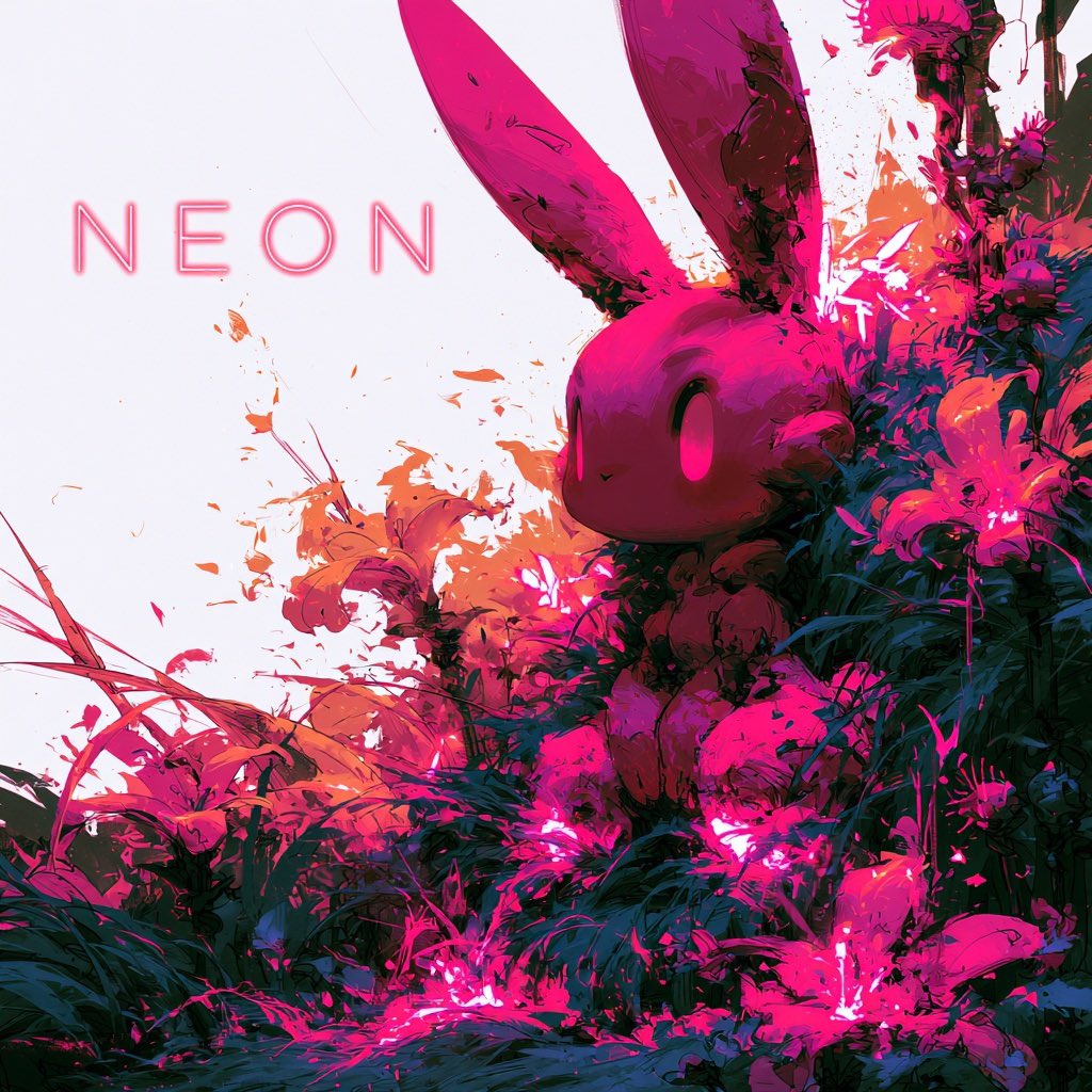 Neon_Von's tweet photo. I wish I could just crawl through the creative screen and enter the scene sometimes.

The worlds are just so amazing. 

What’s the bunny up to? https://t.co/LxHOjNrud1