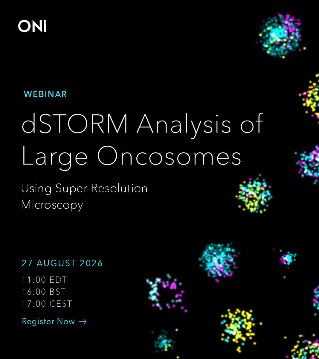 oniHQ's tweet photo. See how dSTORM super-resolution microscopy is helping researchers visualize and analyze large oncosomes at the single-particle level.

Join Dr. Lauren Newman and Alison Fujii on Aug. 27

Register: https://t.co/7lK94WxG4v 

#Oncosomes #ExtracellularVesicles #dSTORM #CancerResearch https://t.co/XjR34gxp1x