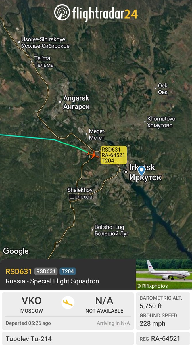 Borrowed7Time's tweet photo. Russia Tu-214 RA-64521 #14FC09 RSD631 landing Irkutsk.
@sipjack1776 @thereccelizard @holgidaun @RBbethetruth @LadyAstroJet https://t.co/hZj4sB314O