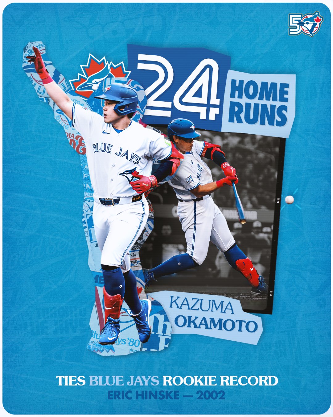 岡本和真　実使用モデルバット ブルージェイズ　Kaz Okamoto 巨人 Toronto Blue Jays en X: 