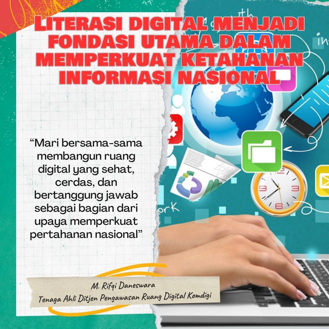 VeYunanda's tweet photo. Ruang digital yang sehat adalah fondasi penting dalam memperkuat ketahanan nasional. Mari tingkatkan literasi digital dengan mengutamakan informasi dari sumber resmi, memverifikasi setiap informasi.

#LiterasiDigital #RuangDigitalSehat #LawanHoaks #CekFakta https://t.co/KY5Sav49kG