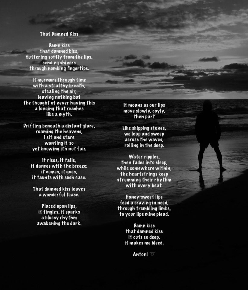 AntonyRos687526's tweet photo. #Poetry "That Damned Kiss" #Poem #PoetryCommunity #Mmmmm https://t.co/p5x6WH3XyP