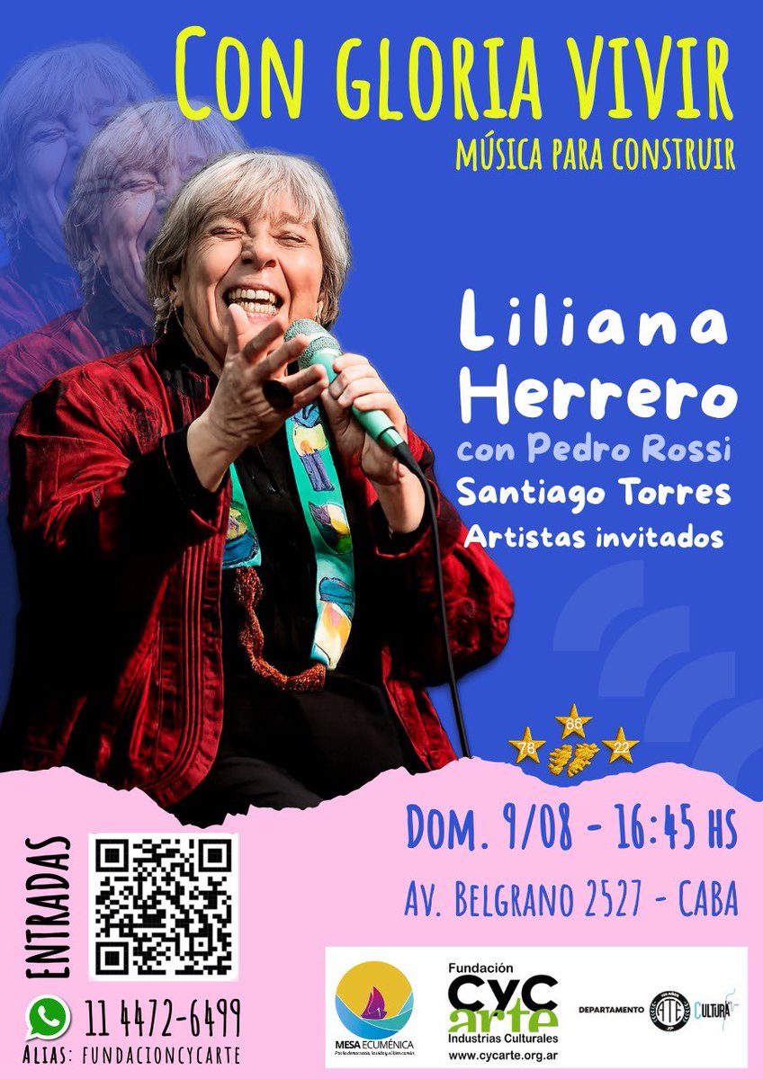 KochyGuchea's tweet photo. El recital de Liliana Herrero será a beneficio de “Con Gloria Vivir”: consiste en la construccion de casitas en Merlo para una comunidad de chicas/os que superaron el consumo problematico. 
Entradas
Anticipadas.  $ 17.000
En sala            $ 20.000
Solidarias       $ 25.000 https://t.co/68zPnGGdRW