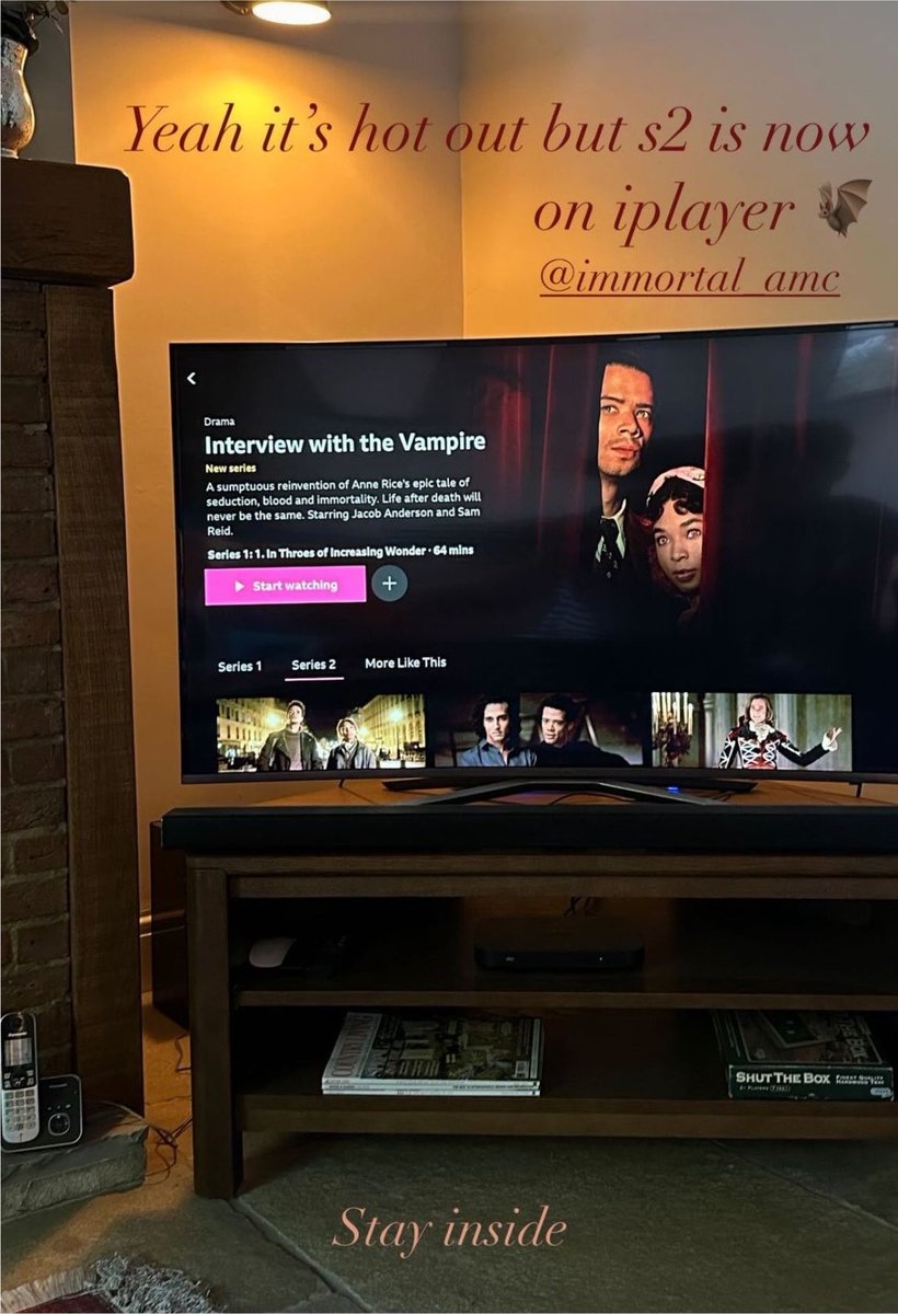 josephparchive's tweet photo. All episodes of “The Vampire Lestat” are now streaming on BBC iPlayer! Stay Inside. 🦇🇬🇧 https://t.co/ZjYpcFNJwE