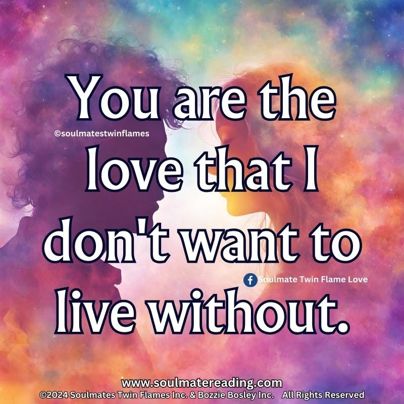 soulmatereading's tweet photo. You are the love that I don't want to live without.
#love #iloveyou #soulmate #soulmates #twinsoul #soulmatequote #soulmatequotes #soulmatelove https://t.co/STHrlv5ViH