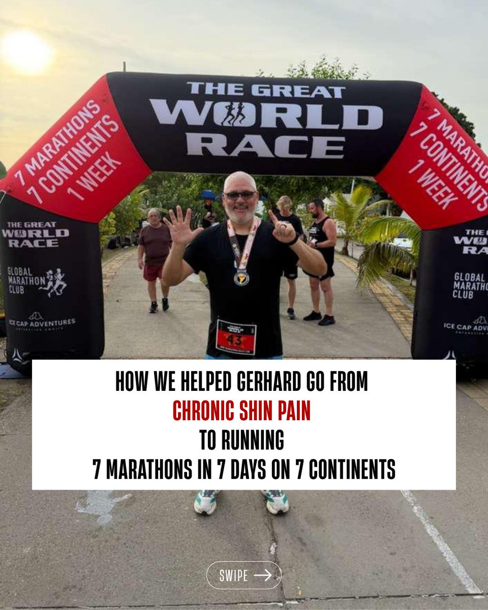 athelitetherapy's tweet photo. From chronic shin pain to 7 marathons in 7 days on 7 continents. 🏃‍♂️🌍

A runner came to us dealing with constant shin pain. Every time he tried to bump up his weekly mileage, his shins would flare up and force him to stop. 

Read more:

https://t.co/XCBIdlcWeN https://t.co/6lT6h8GBXz