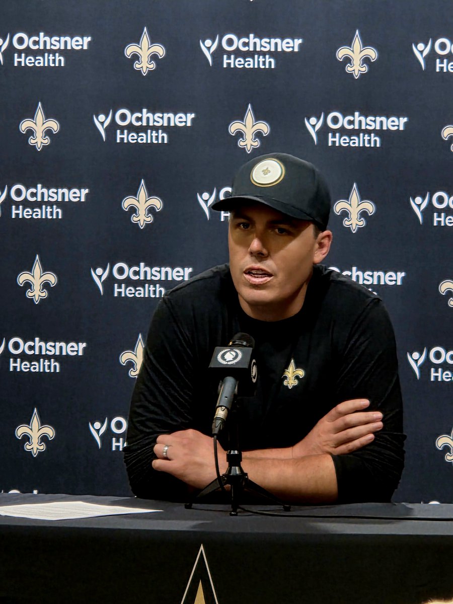 TinaM_Howell's tweet photo. #Saints HC Kellen Moore said it was great to see Tyler Shough and the offensive players getting together on their own for workouts in the offseason. It says a lot about the leadership and chemistry of the team. https://t.co/UtvbXV28ul