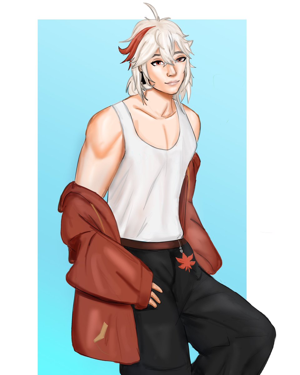 nebliart's tweet photo. Casual Kazuha from genshin impact ❤️ https://t.co/RDh316WD4F