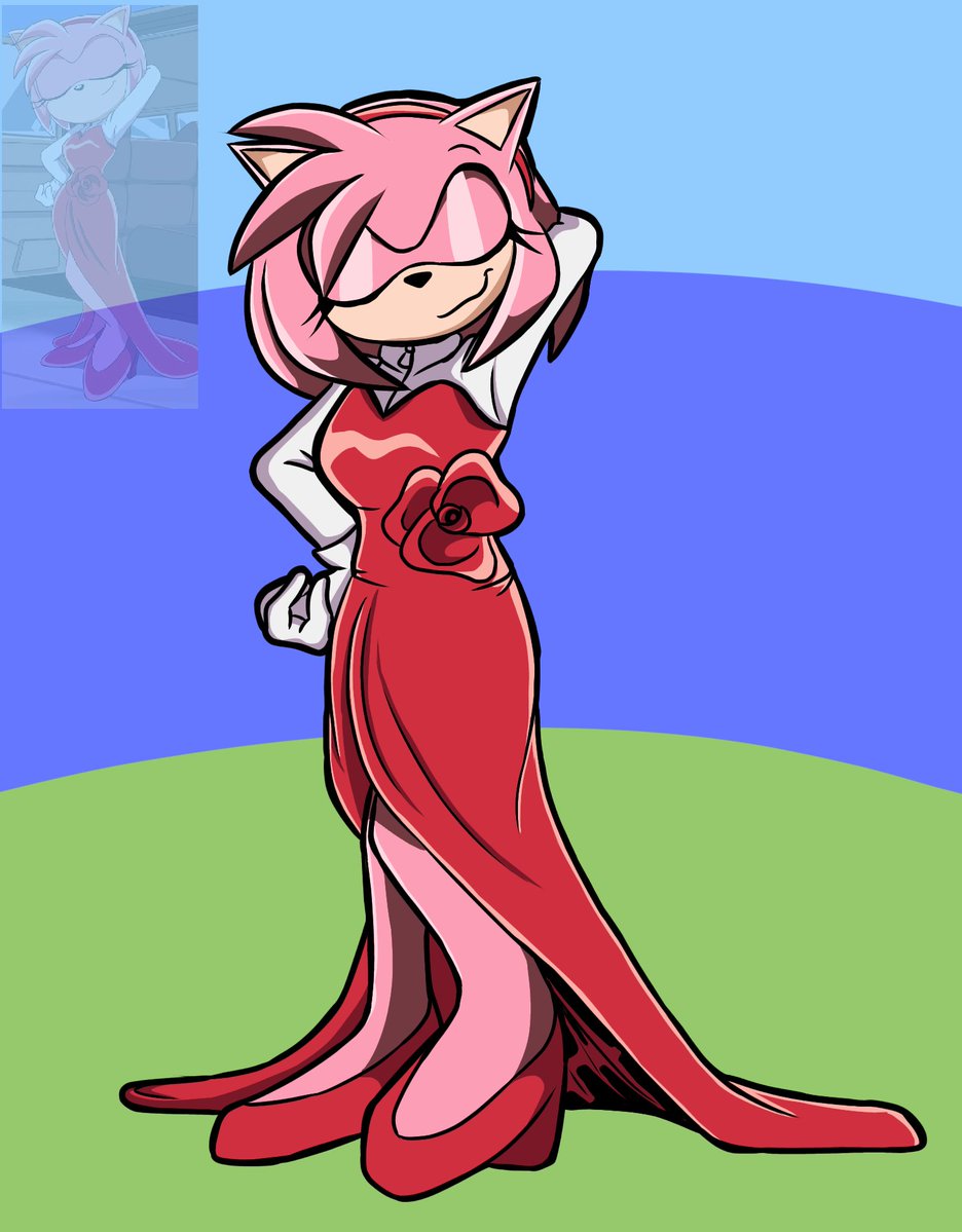 Meta_10_'s tweet photo. Amy in dress from Sonic X 
#amyrose #sonicthehedgehog https://t.co/OGuXKlSz2B