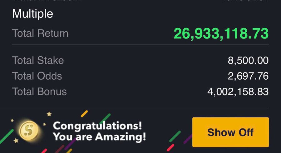 BAZTIPS01's tweet photo. 26.9M✅🤩💥🎉
Send your bank details

Crediting first 178 likes and retweets N20K  each,  Crediting all who hasn't been picked before!! https://t.co/l9yFt2VfJp