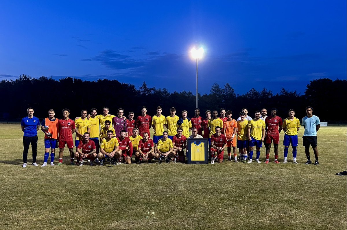 AshtonAthletic's tweet photo. FT Ashton Athletic  2 - 1 @Padiham_FC 

A great way to end our pre-season, and a top game of football to watch. 

But tonight was about so much more than the result. Tonight’s game brought together two clubs that were a big part of Bandy’s football journey.  A special evening to remember a top player on the pitch, and an even better person off it. ❤️

A huge thank you to everyone who came along to support the occasion, especially Bandy’s friends and family.

We look forward to doing it all again next year. 💛💙