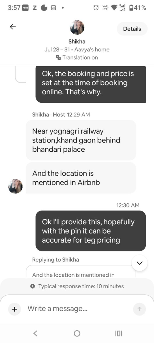 ever_skeptic's tweet photo. @AirbnbHelp Host offered transport so they could mislead me further. They repeatedly affirmed incorrect location was accurate after payment &amp; waited till last moment when I was on way to wrong location to send correct location during poor weather as warned by the govt too. This is criminal! https://t.co/NN27FlgvF3