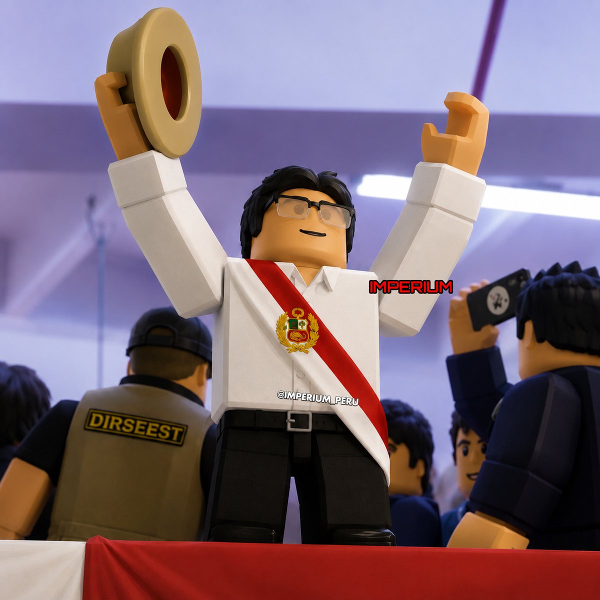 Imperium_peru's tweet photo. #LoÚltimo Roberto Sánchez acaba de juramentar como Presidente de la República en Roblox. https://t.co/JMIT02D8Vz