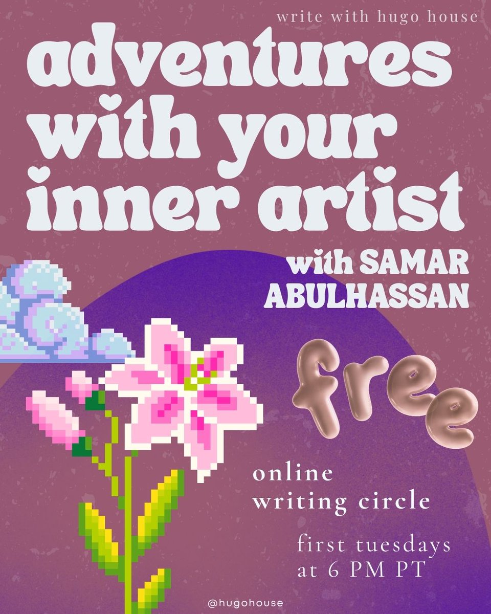 HugoHouse's tweet photo. Join Samar Abulhassan on Tuesday, August 4 at 6 PM PT for a free online creative writing circle designed to help you shake off perfectionism and fall back in love with making things. Open to adults of all ages. 

Link in bio. ✨ https://t.co/WntPincGfo